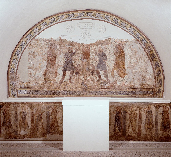 Γραμμική αποκατάσταση τοιχογραφίας με θέμα την σταύρωση